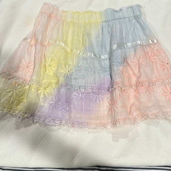 NWT LoveShackFancy multi colored skirt size small - Picture 1 of 4